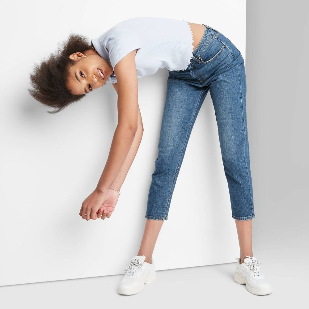 Target Women's Super-High Rise Mom Taper Jeans - Wild Fable™ Medium Blue
